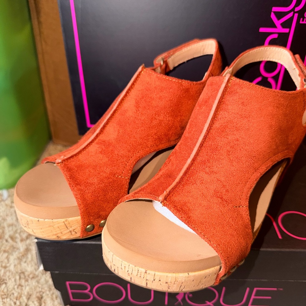 Women's Rust Carley Faux Suede Sandals